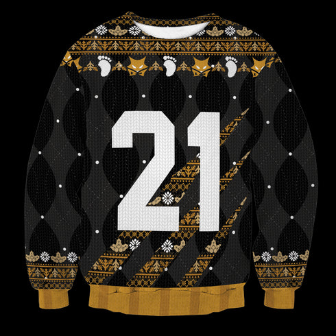 DivesArt - Personliga Team Msby Black Jackals Christmas Unisex Wool Sweater - Ugly Christmas Sweater